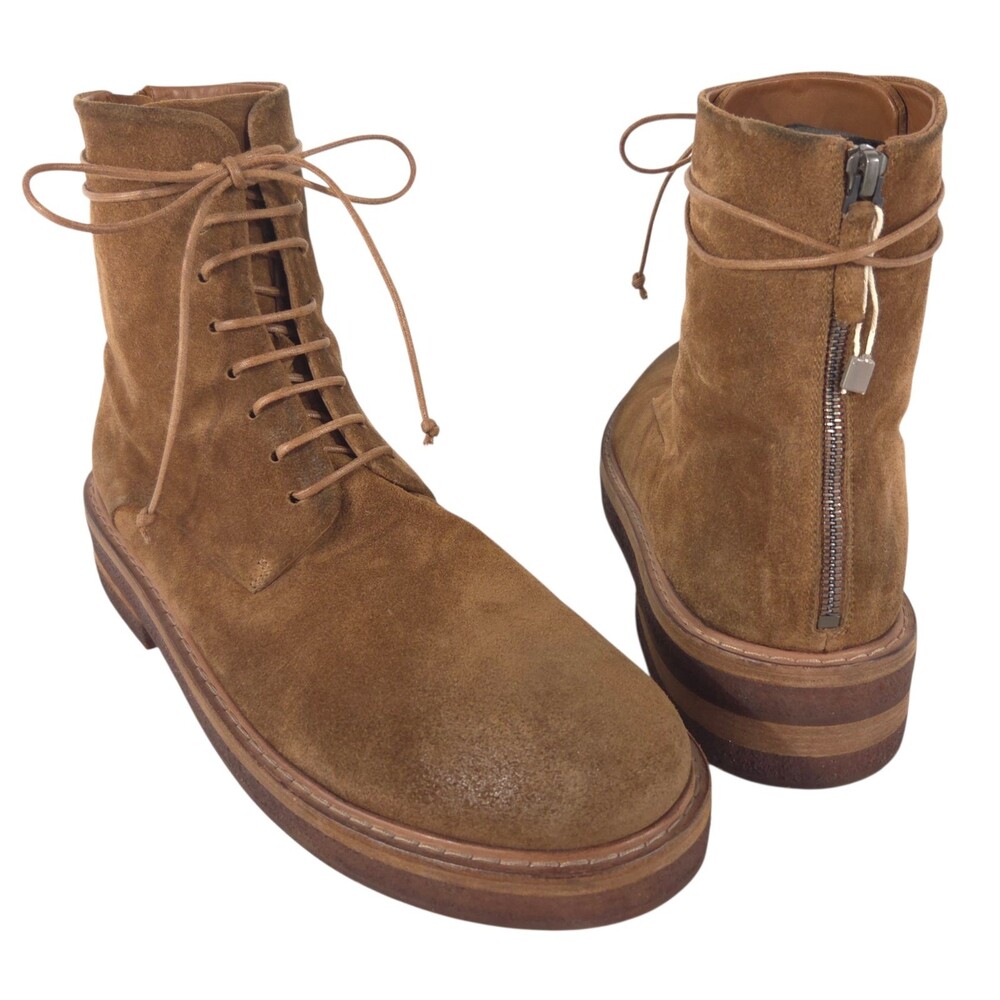 Marsell Suede Back-Zip Lace Up Boots US 11 EU 44 Mens Brown $950